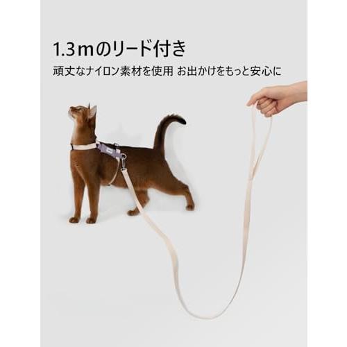 Lucky Friends 抜けない ダブルロック 猫ハーネス リード付き 簡単装着