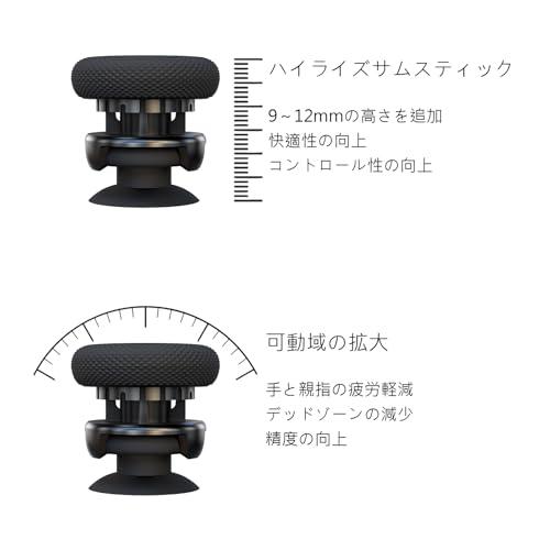 EXknight 高さ調整 フリーク PS5とPS4 コントローラー用、1ミッド