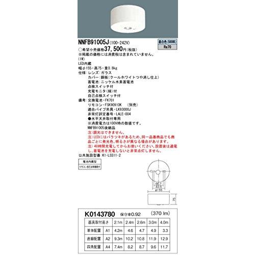 パナソニックPanasonic LED非常用照明器具 直付 低天井用~3m 30分間
