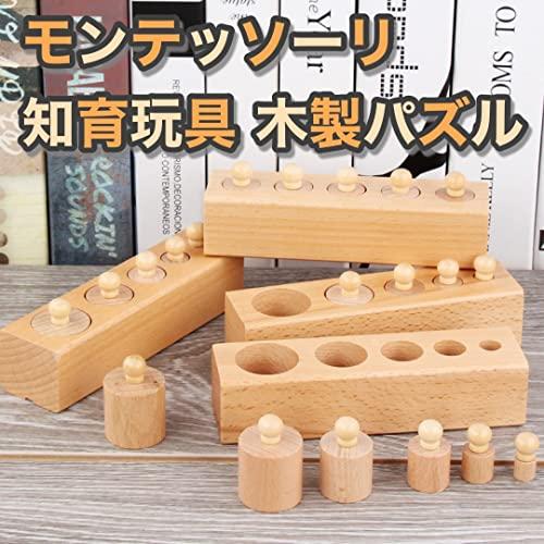 Wobbel XL 木製 知育玩具　シュタイナー　モンテッソーリ モンテッソーリ 円柱さし 知育 玩具 カラフル 木製 パズル 4本セット D