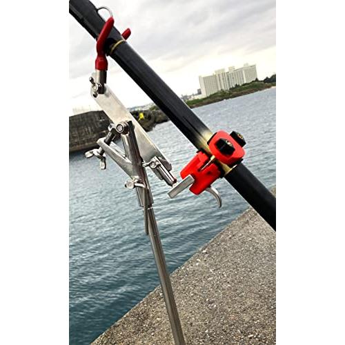 FKSステンレス製竿受け15φ・ハーケン式ピトン棒セット3 投釣り 