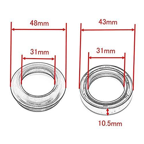 ALPHA RIDER 汎用 31mmx43mmx10.5mm フロントフォーク オイルシール ダストシール 一台分 4個セット ガード ガスケ｜luxspei｜05