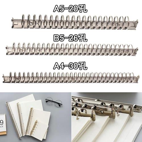 A4 多穴式リング バインダー金具 背なしタイプ 30穴A4-30-20/1717mm