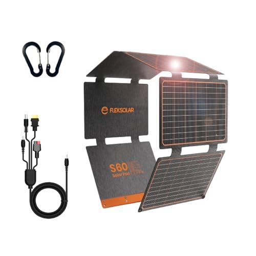 太陽光折りたたみ式　ソーラーパネル　充電式　60W 楽天市場】折りたたみソーラーパネル 60wの通販
