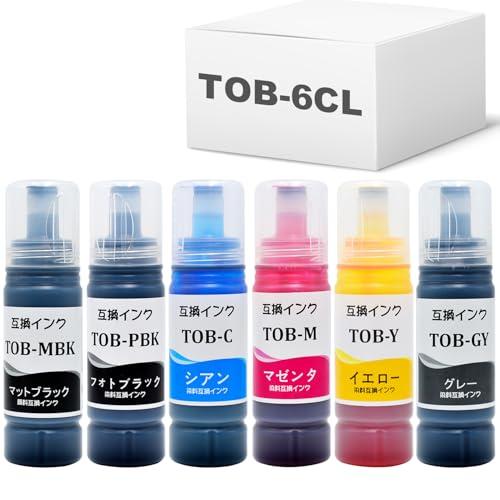 エプソン 互換インクボトル TOB 6色セット TOB-PB/MB/C/M/Y/GY