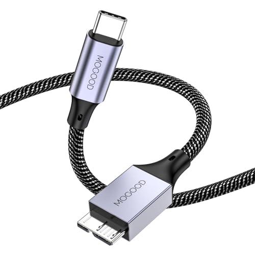 MOGOOD USB C to Micro B ケーブル0.5M マイクロB-USB3.0 Cオス