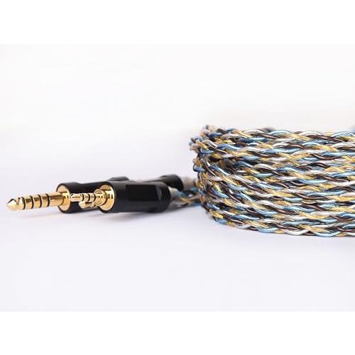 JSHiFi-QuartetQDC4.4mmリケーブル 希土銅＋銅銀合金＋古河銅線材 4.4