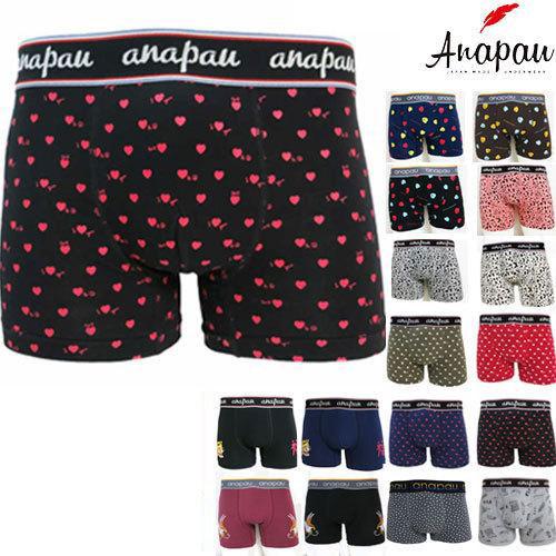 anapau アナパウ スマイルハート ダルメシアン ボクサーパンツ メンズ ブランド 正規品 下着 パンツ インナー 誕生日 彼氏 男性 | anapau