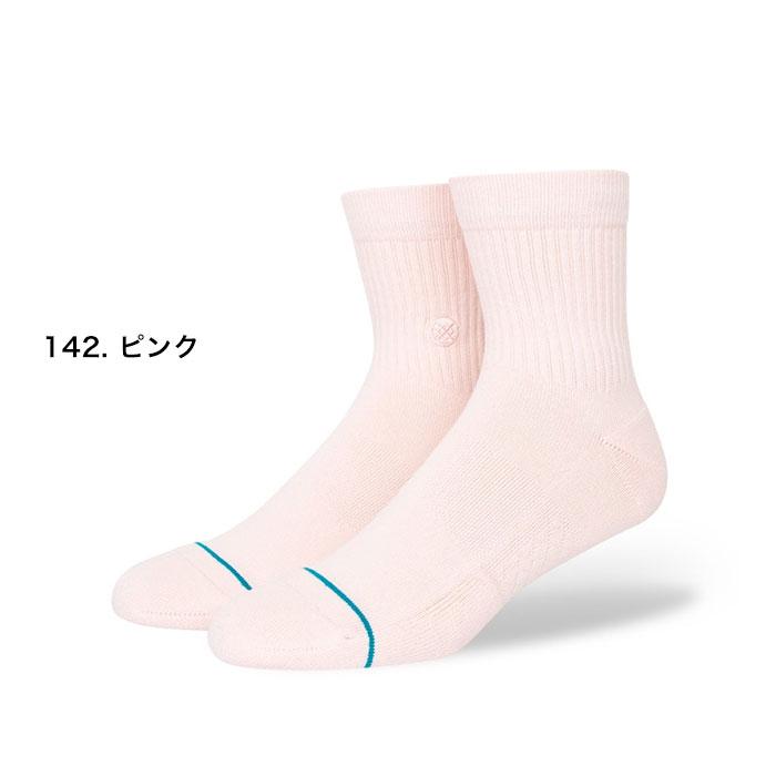 STANCE socks ICON QTR クルー 丈 スタンスソックス コームドコットンブレンド 無地 シンプル 黒 白 靴下 メンズ スニーカーソックス 定番  スポーツ 暖かい｜luxurious-store｜07