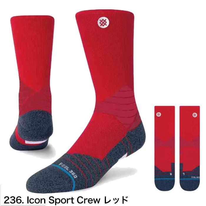 STANCE（スタンス） STANCE SOCKS ソックス 靴下 ICON HOOPS CREW QTR