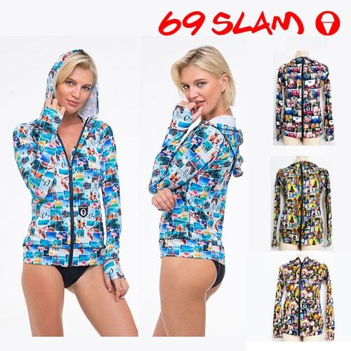 69slam ラッシュガード レディース ロックスラム GIRLS RASH HOODIE
