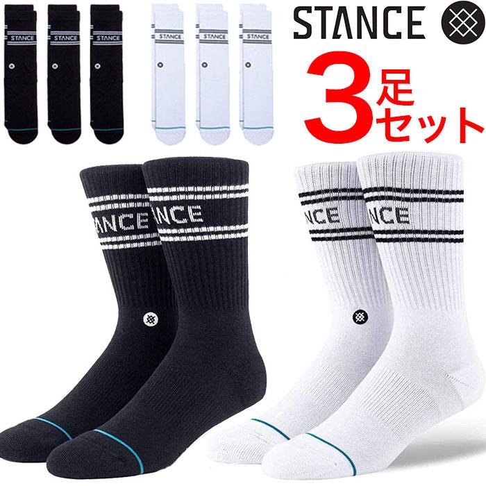 STANCE SOCKS スタンス ソックス 靴下 BASIC CRW クルー丈 3足 セット アウトレット 3PACK 3枚 無地 ブランド プレゼント ラッピング 無料 彼氏 男性 大人 | STANCE