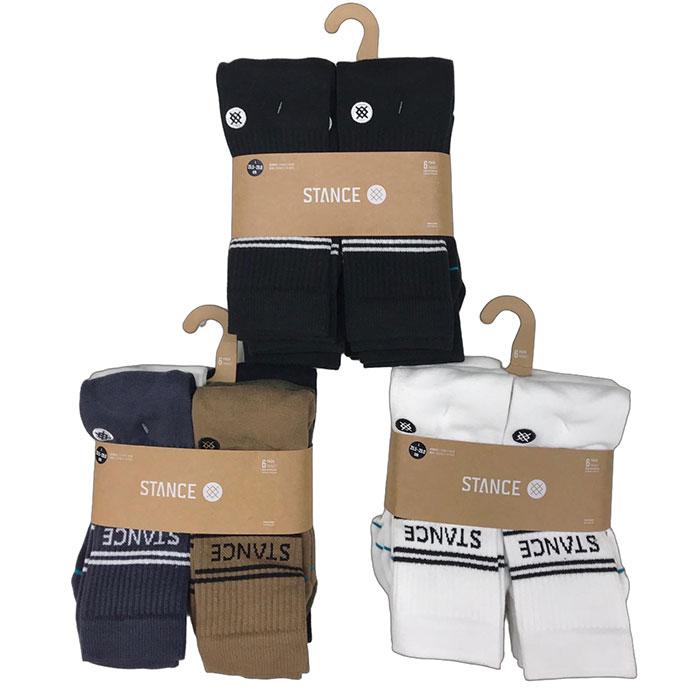 STANCE SOCKS スタンス ソックス 靴下 BASIC CRW クルー丈 6足 セット 6PACK 6枚 6足 無地 ブランド スポーツ プレゼント ラッピング 無料 彼氏 男性 大人 | STANCE | 07