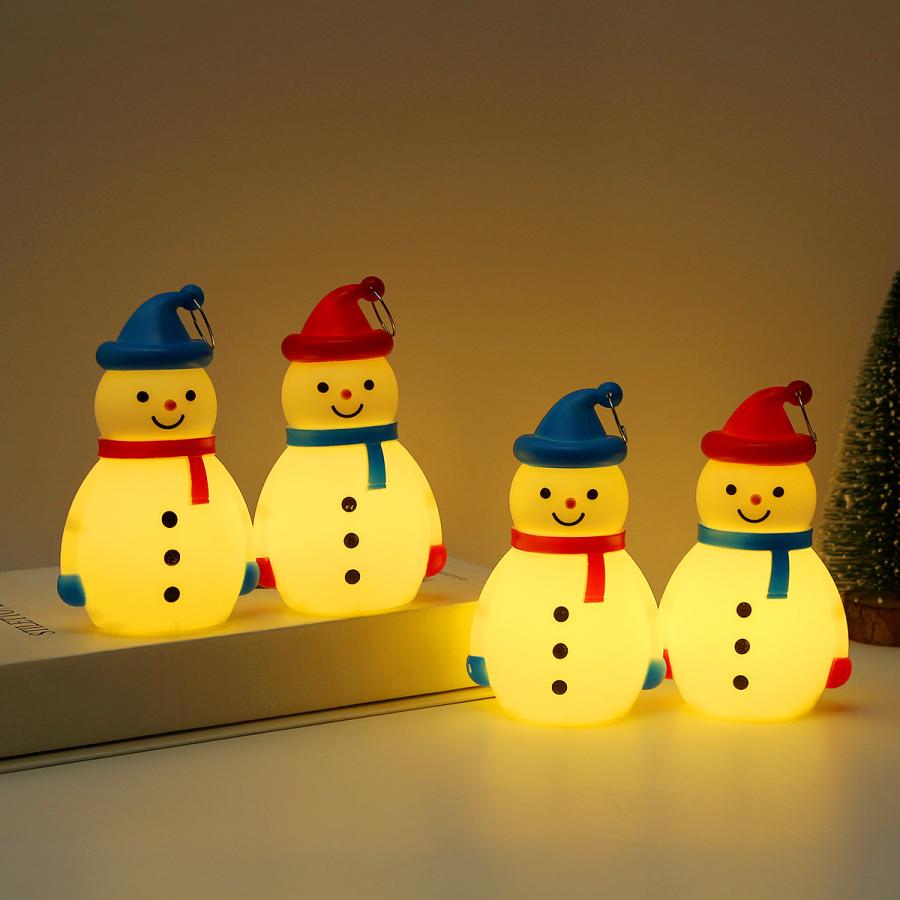 クリスマス　雪だるま  ナイトライト ベッドサイドライト テーブルライト デスクライト 間接照明 送料無料 2個セット 電池式｜luxwell｜04