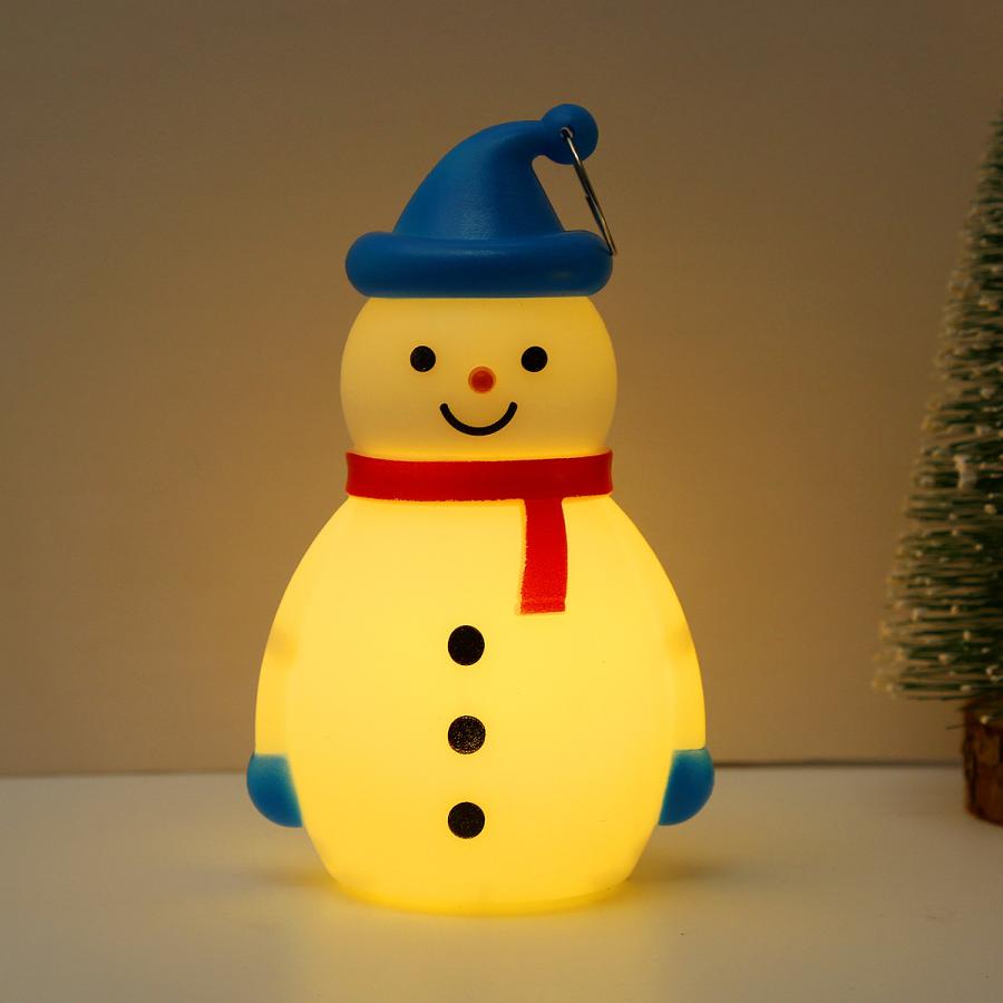 クリスマス　雪だるま  ナイトライト ベッドサイドライト テーブルライト デスクライト 間接照明 送料無料 2個セット 電池式｜luxwell｜05
