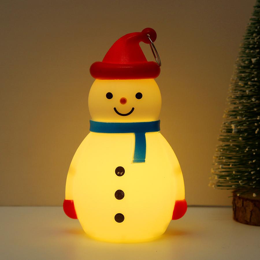 クリスマス　雪だるま  ナイトライト ベッドサイドライト テーブルライト デスクライト 間接照明 送料無料 2個セット 電池式｜luxwell｜06
