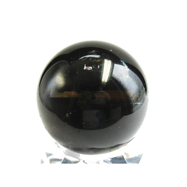 丸玉 黒水晶 (モリオン) 34〜35mm玉 ランク AAA 浄化 魔除け 天然石