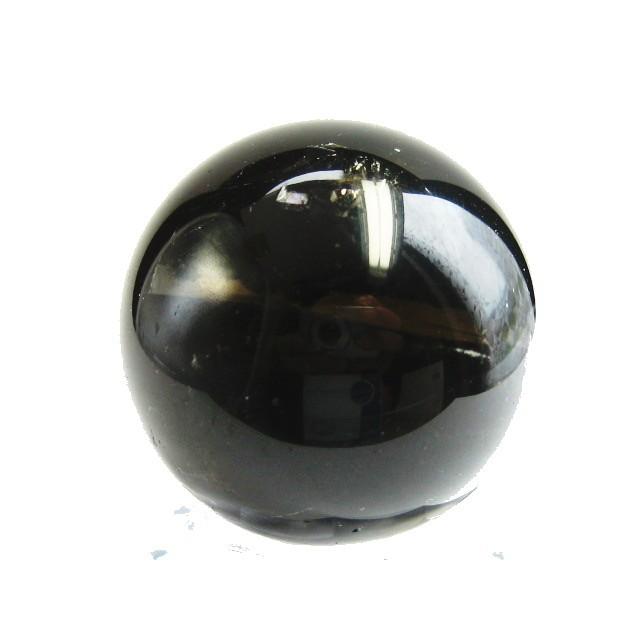 丸玉 黒水晶 (モリオン) 34〜35mm玉 ランク AAA 浄化 魔除け 天然石