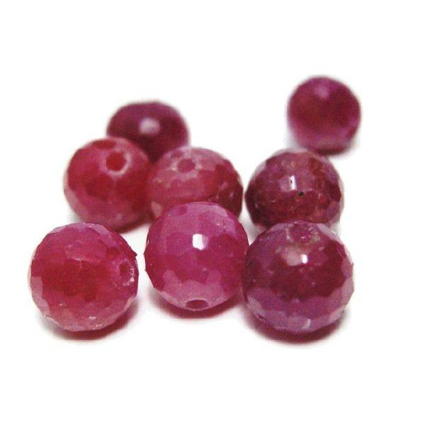 ルビー１２８面カット AAA 7.0ミリ玉 1粒売り 天然石ビーズ　　 |  | 01