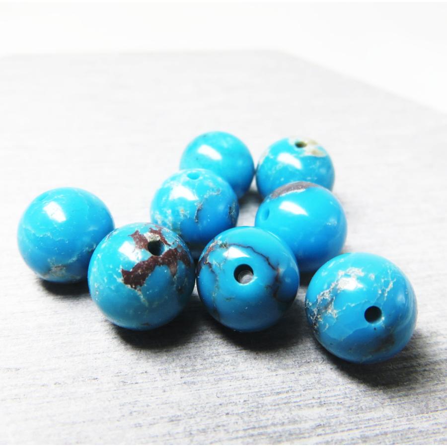 ターコイズ(トルコ石) 8.0mm玉 アメリカコロラド州産 1粒売り AAA