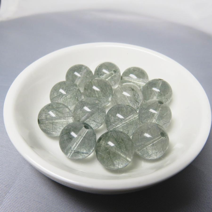 ブルールチルクォーツ 11.5mm AAA 1粒売り 天然石ビーズ 穴あき 丸玉