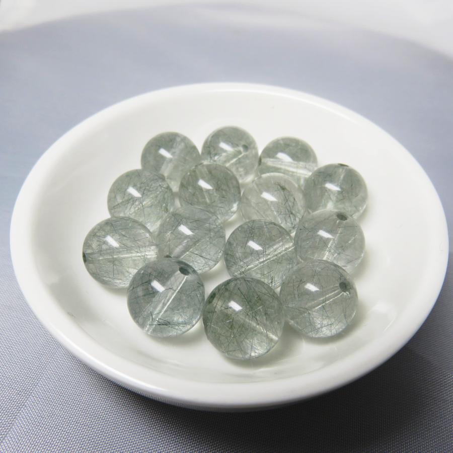 ブルールチルクォーツ 11.5mm AAA 1粒売り 天然石ビーズ 穴あき 丸玉