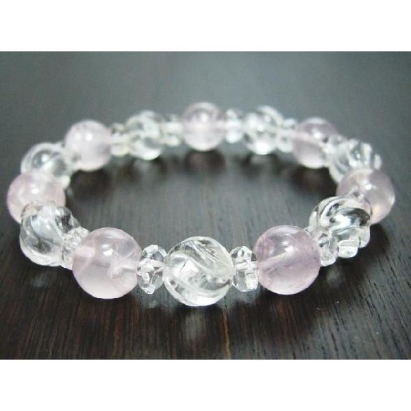 恋愛運を高める】ブレスレット ローズクォーツ 水晶 : luz - 通販
