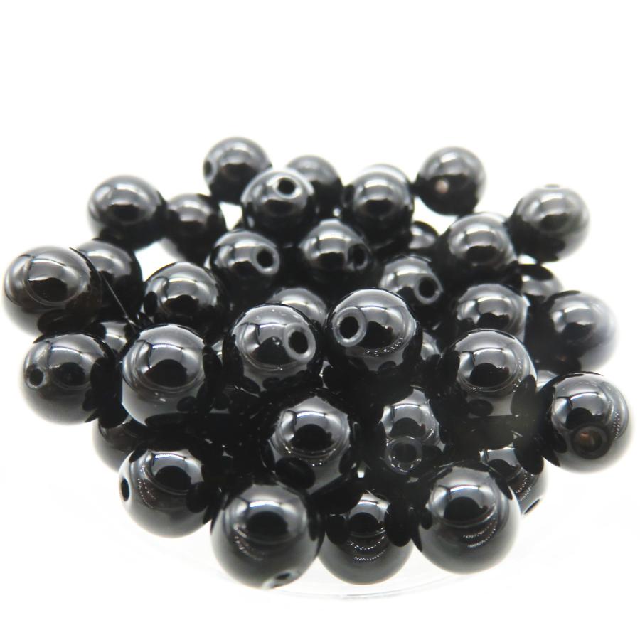 天然石ビーズ モリオン (黒水晶) 6.0mm 1粒売り チベット産 ラウンド 丸玉 バラ売り 穴空 |  | 02