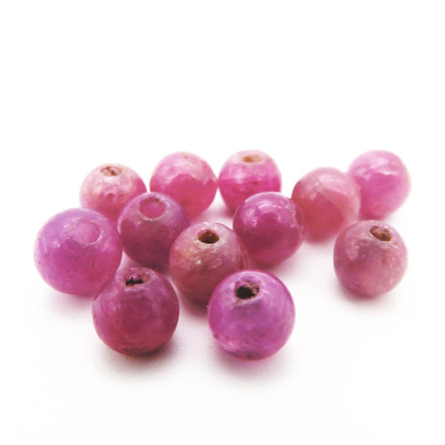 ルビー AA 4.8〜5.0mm 1粒売り 天然石ビーズ |  | 02