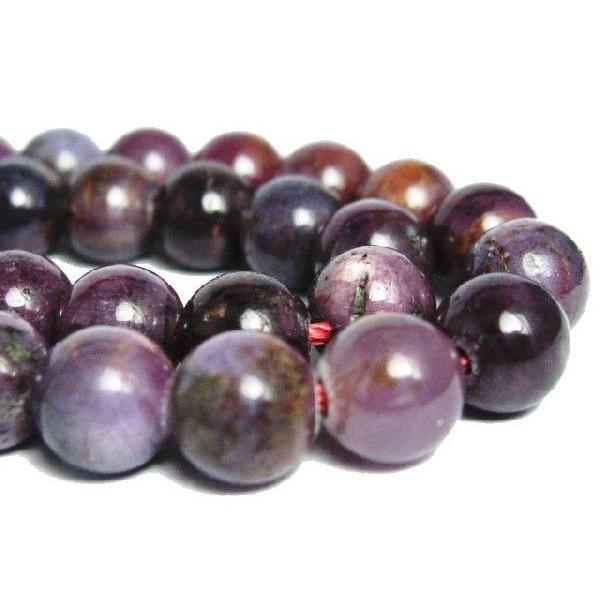 連ビーズ スタールビー A 8.0mm玉 パワーストーン (38〜40cm) |  | 02