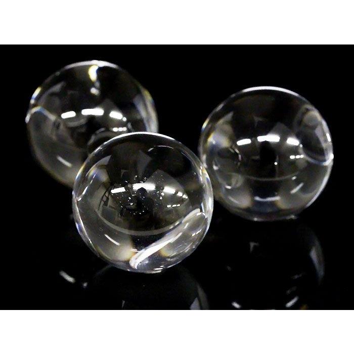 水晶丸玉 AA 12mm前後 1個販売 天然石 パワーストーン【穴なし
