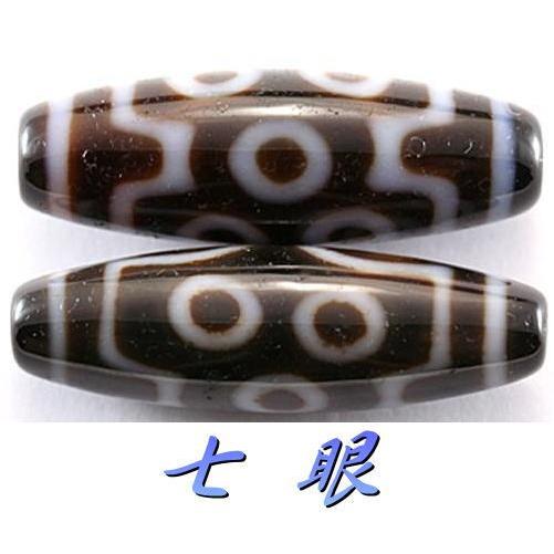 天然石　天珠　まとめ売り　7本セット 高級天珠 風化天珠 七眼 38x13mm 1個売り 【送料無料】 : luz - 通販