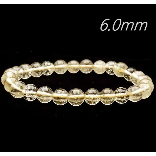 隕石ブレスレット リビアングラス 6.0mm玉 品質ランク-AAA 15.0cm