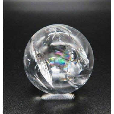 丸玉 高品質 レインボー水晶 22〜25mm玉 1個 （アイリスクォーツ