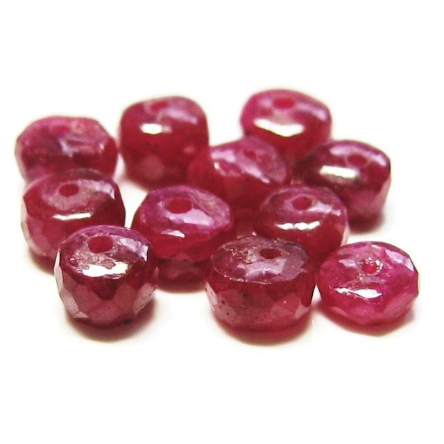 ルビーボタンカット 3〜4×2〜3ミリ 1粒売り 高品質ビーズ　 |  | 02