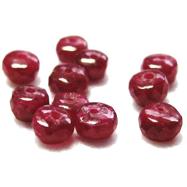 ルビーボタンカット 3〜4×2〜3ミリ 1粒売り 高品質ビーズ　 |  | 03