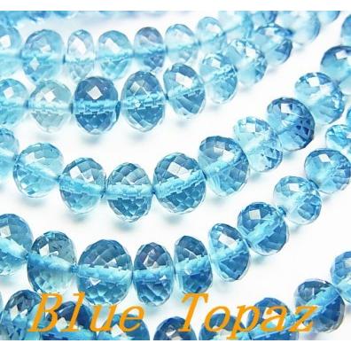 限定セールの高品質ビーズ 宝石質ロンドンブルートパーズaaa １連 約３７ｃｍ ボタンカット 水晶 ブルートパーズ １連 約３７ｃｍ 1511bluetopaz37 Luz 高い品質の