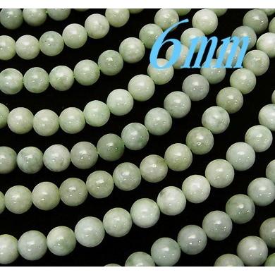 翡翠(ヒスイ)AA 6.0mm玉 1粒売り本翡翠ミャンマー産 ジェダイト : luz 