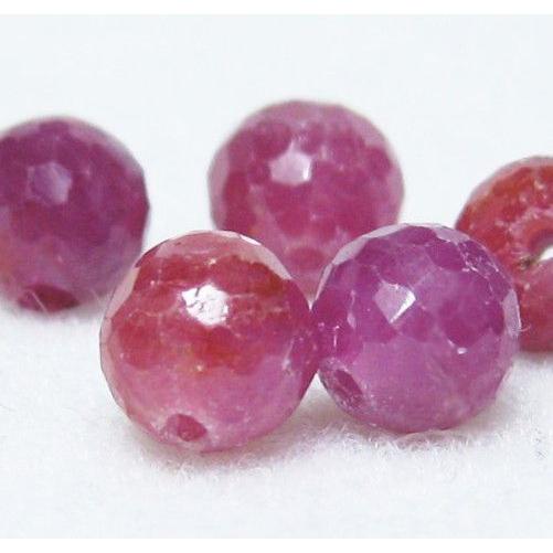 ルビーA カット 7.0ミリ　1粒売り 天然石ビーズ　 |  | 01