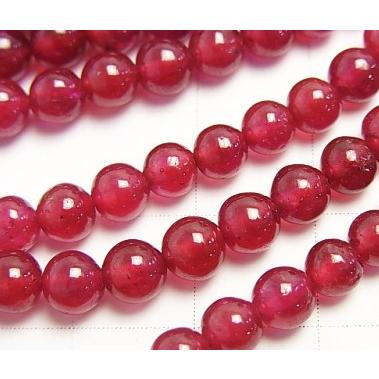 ルビー AAAA 6.0mm玉 1粒売り 宝石質高級ビーズ : luz - 通販 - Yahoo