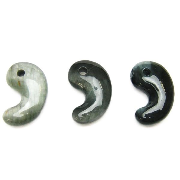 古代勾玉 イーグルアイ(クォーツァイトキャッツアイ) 20mm 1個 : luz