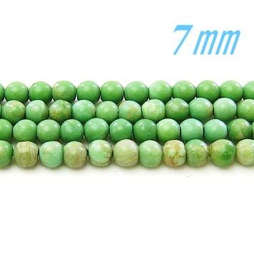 天然石ビーズ グリーンアルナイト 7.0mm/連約40cm