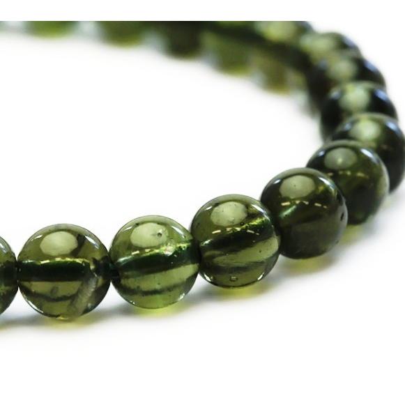 高品質 隕石ビーズ! モルダバイト 4.0玉mm玉 AAA 1粒売り