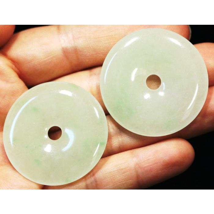 本翡翠 (ミャンマー産) ドーナツ型 (ピーディスク) 35mm 翡翠 ビルマ