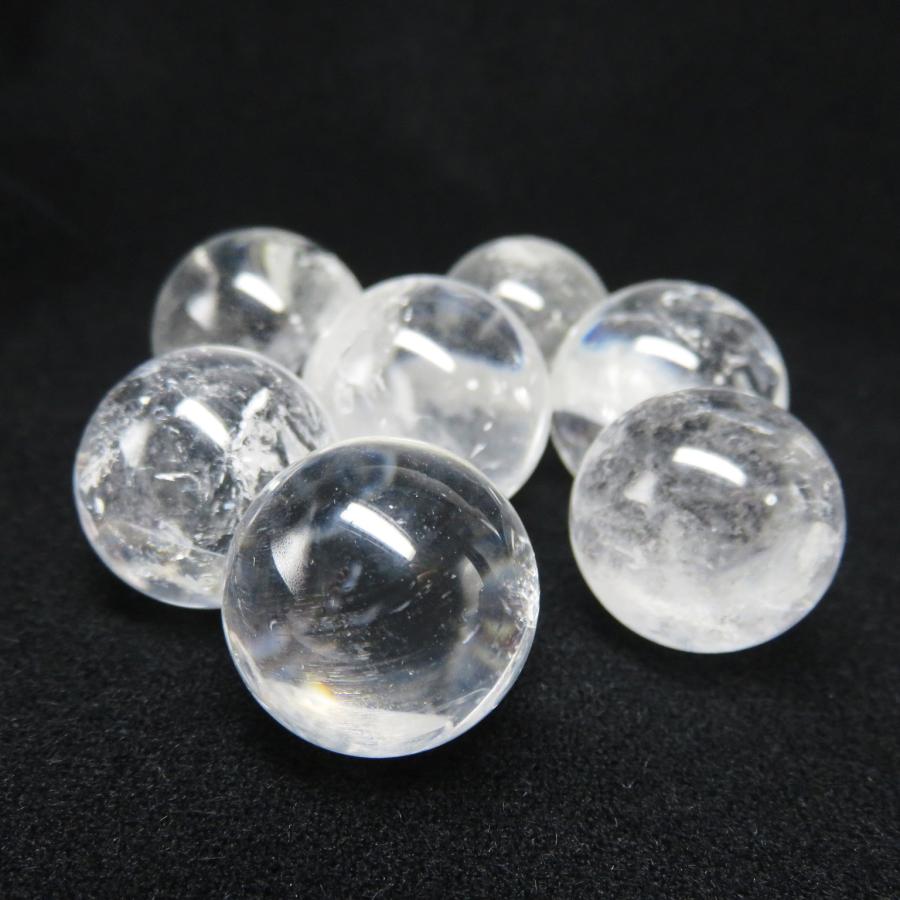 お買い得 水晶丸玉 クラック有 20-25mm玉/1個売り 穴無し 天然石 浄化