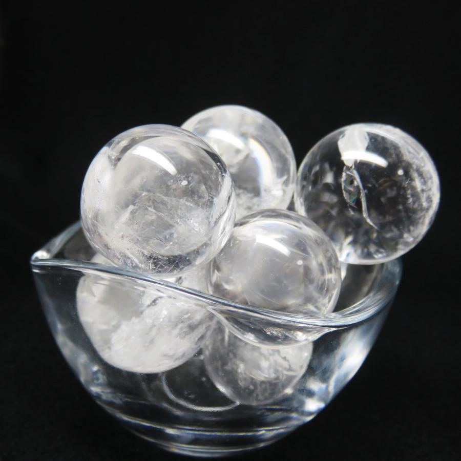 お買い得 水晶丸玉 クラック有 20-25mm玉/1個売り 穴無し 天然石 浄化