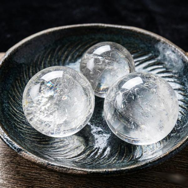 天然石 水晶丸玉 クラック有 50〜55mm玉/1個売り 浄化用 Quartz