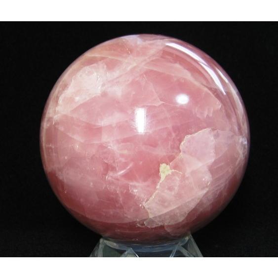 天然丸玉　　ローズクォーツ　11.0cm　