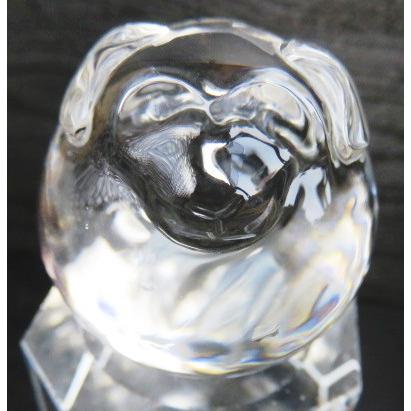 1点物 犬彫刻水晶玉 AAA 38x38mm玉 水晶さざれ100ｇ付 おすすめ品 穴無 透明度高い 山梨水晶彫刻商品 水晶球 水晶 丸玉 球体 置物 原石　｜luz｜08
