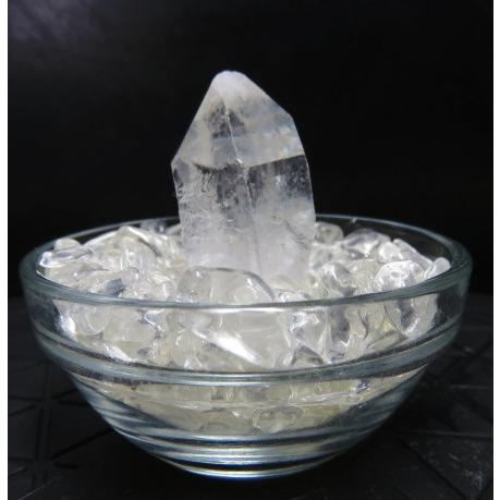 地鎮用 天然水晶ポイント (小) 1個セット ガラスケース付 水晶さざれ